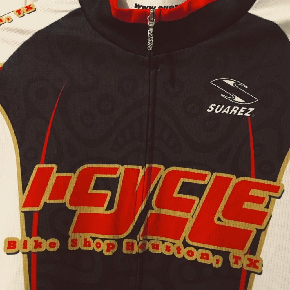 $7 or 2/$10 tshirt sale: Houston I-Cycle cycling jersey size medium